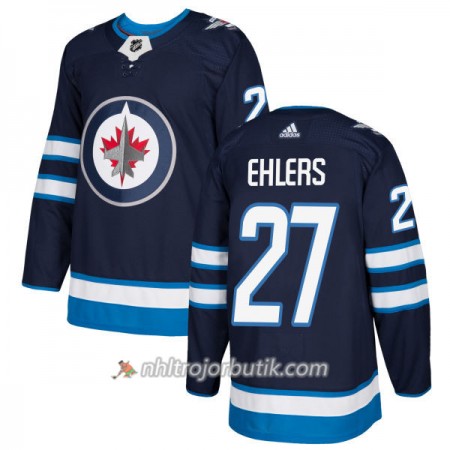 Män Ishockey Winnipeg Jets Tröja Nikolaj Ehlers 27 Adidas 2017-2018 Marinblå Authentic